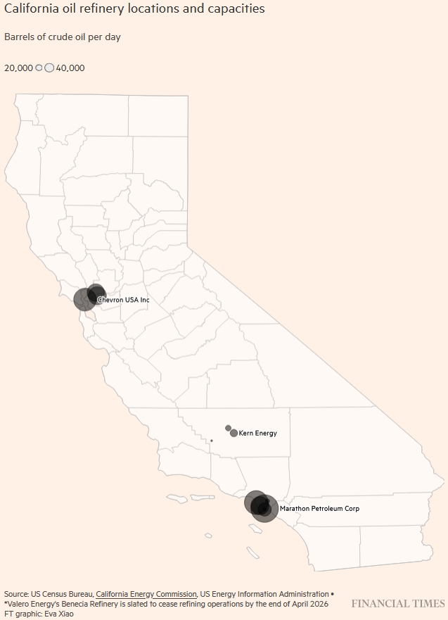 Из-за войны в Иране Калифорния осталась без топлива